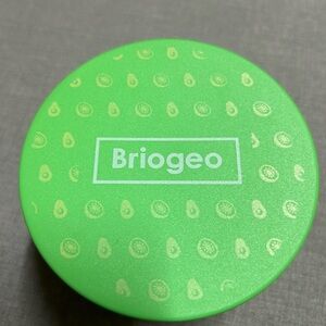 Briogeo Neon Green Hair Mask Jar with Fruit Motif